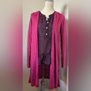 Cynthia Rowley Pink Long Cardigan